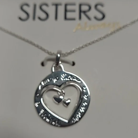 FootNotes Sterling Silver Sisters Always Necklace - Picture 2 of 7